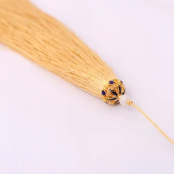 LONGJIE Tassel supplier hand-woven 140mm Nylon Tassel used for decorative clothing leather bags hang tassel curtain hanging Tass