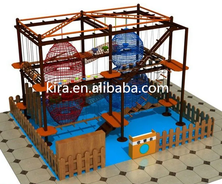 Kids Indoor Playground Ropes Course High Quality Rope Course Obstacle Course For Sale