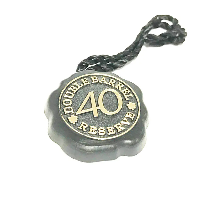 Персонализированные этикетки на шею винной бутылки, этикетки для одежды с нейлоновым шнурком на двух концах, подвешиваются на белые пластиковые тисненые бедра