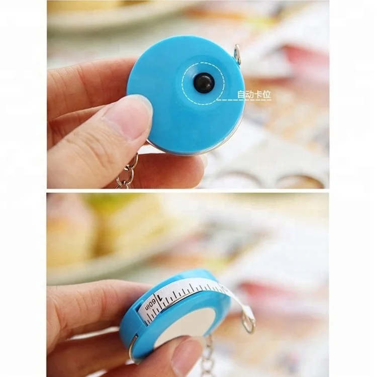 Custom 150cm / 60 Inch Keychain Mini Retractable Tape Measure For Cloth