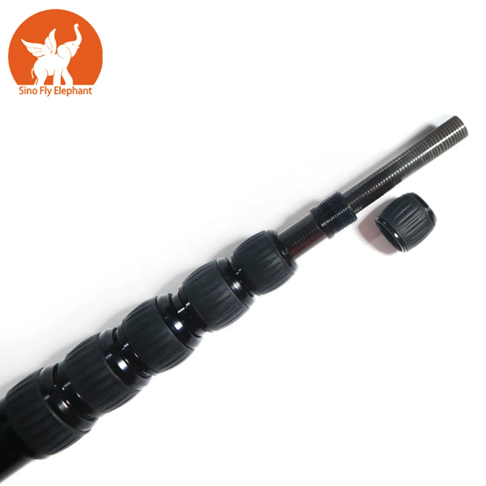 Телескопическая трубка из углеродного волокна с зажимами