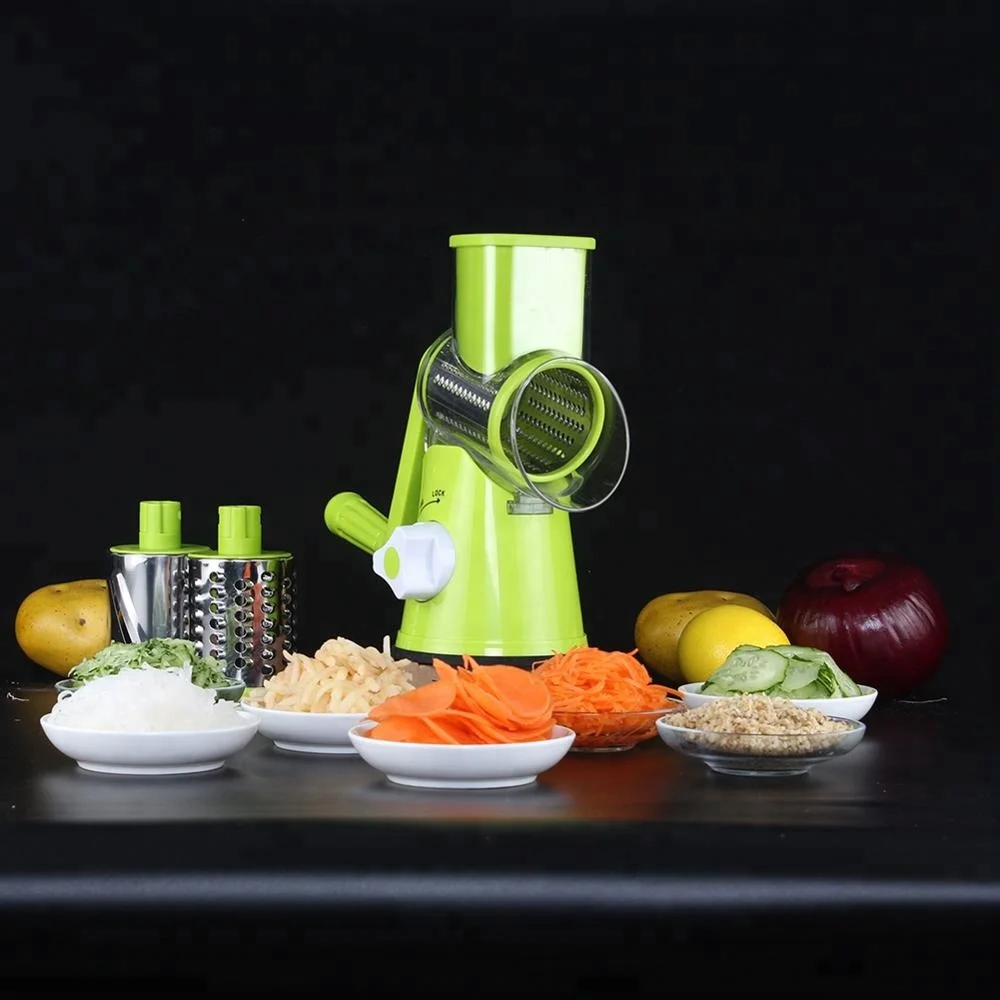 Amazon hot selling multi stainless steel blades twist vegetable shredder potato slicer cutter for home use