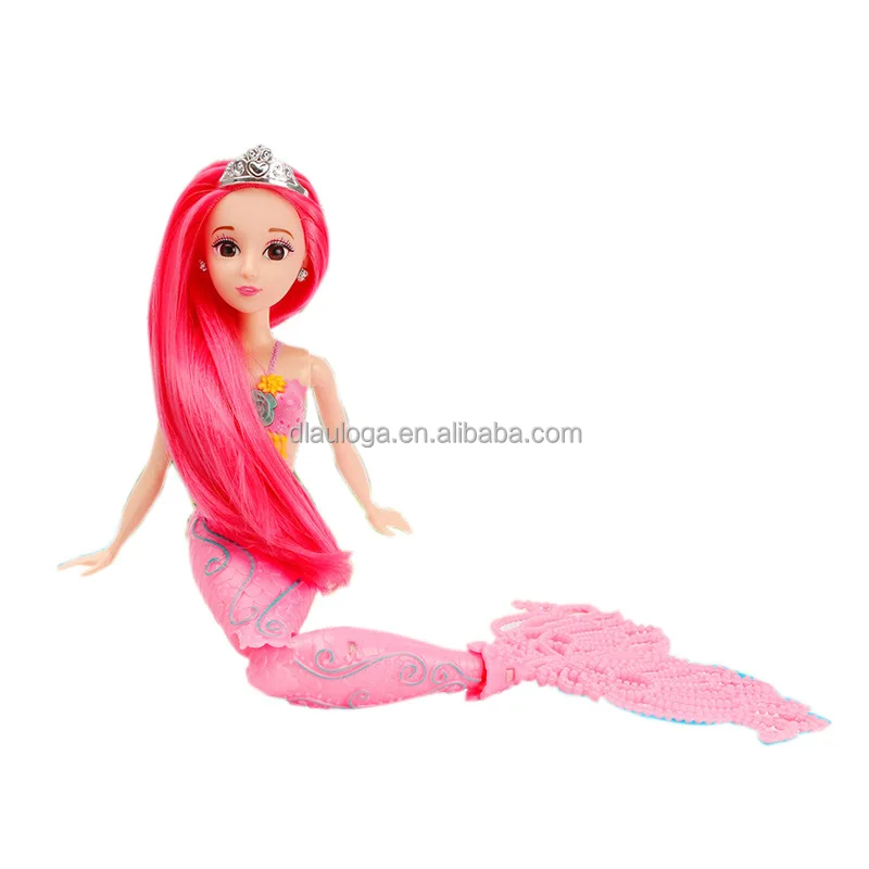Fashion Beautiful girl Mermaid doll with light with cheap price
