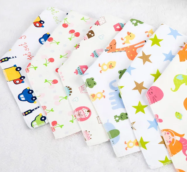 
Wholesale Stock Organic Cotton bandana Custom baby bibs baby bandana drool bibs 
