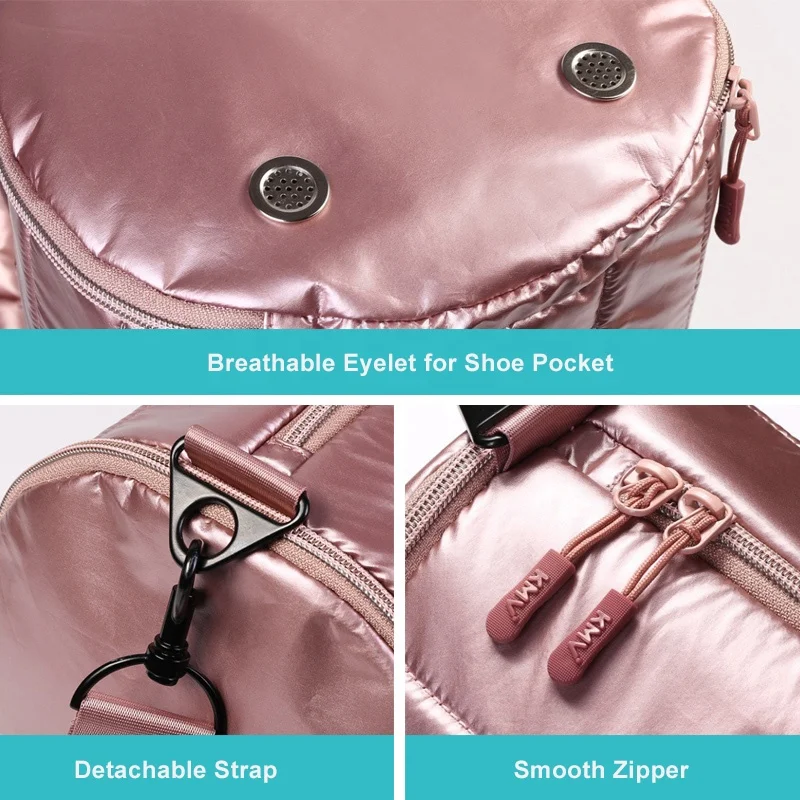 Модная блестящая женская сумка для фитнеса