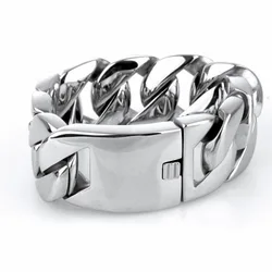 32 мм в стиле «хип-хоп» Большой Коренастый Браслет PVD 18K Позолоченные 316 из нержавеющей стали для мужчин Майами КУБИНСКИЙ звено цепи браслеты ювелирные изделия