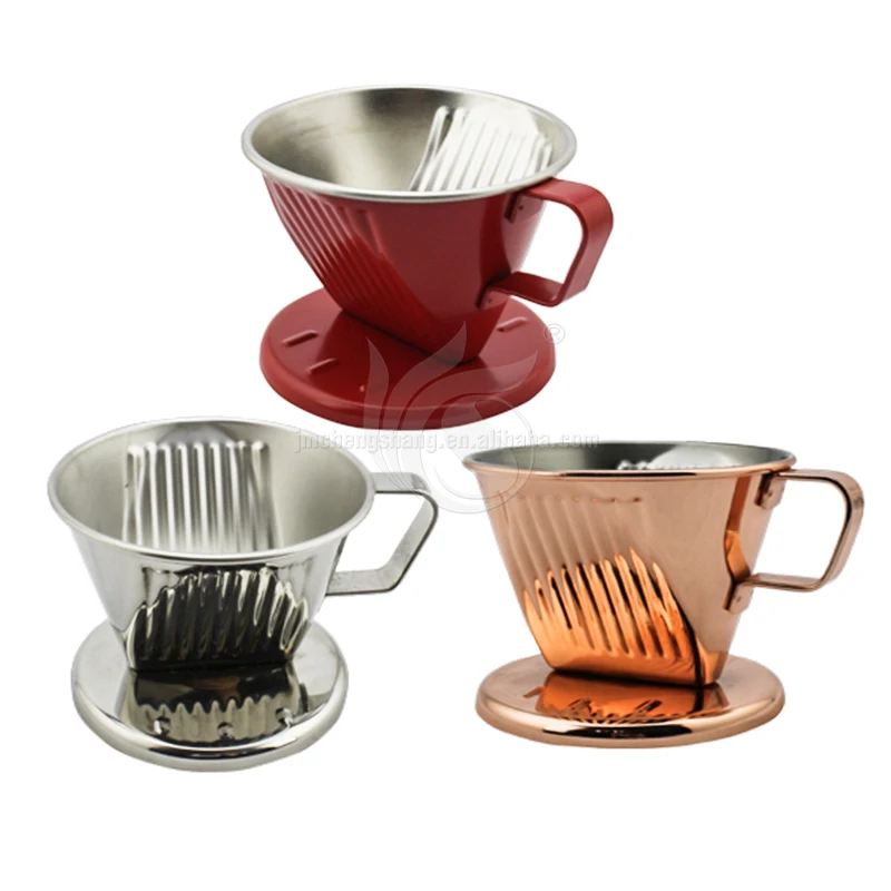 Stainless Steel Vietnam Coffee Dripper Maker Coffee Filter Honeycomb Pour Over Gold Drip Coffee