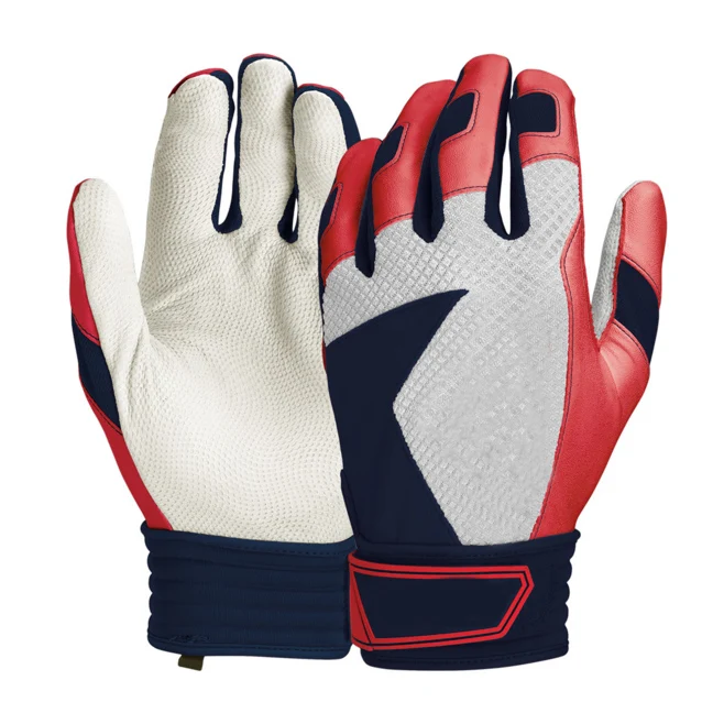 Wholesale Adult Baseball Batting Gloves / Customized sheepskin Leather Baseball Batting Gloves