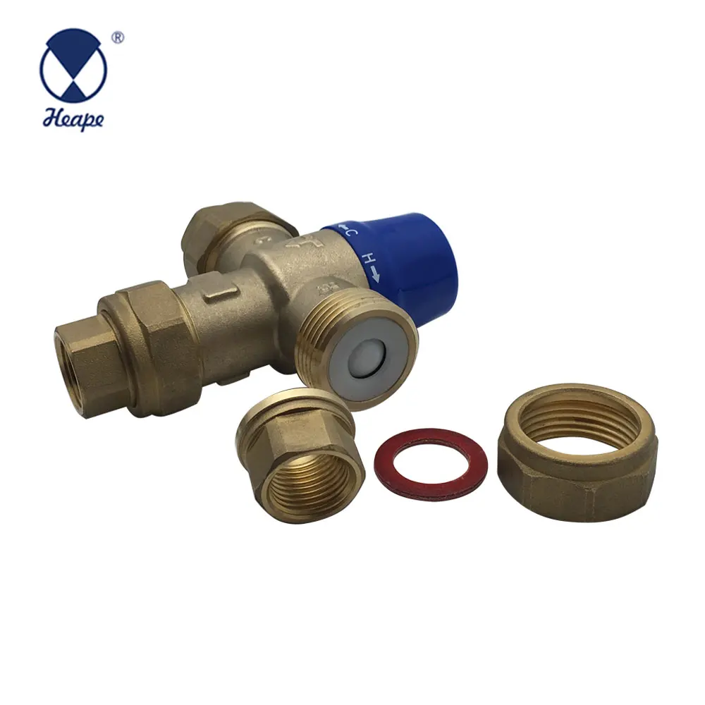 HEAPE 1/2' Lead Free Thermostatic Mixing Valve Standard 40℃ - 60℃thermostatic Mixing Valve Water Brass,lead Free Brass Safety