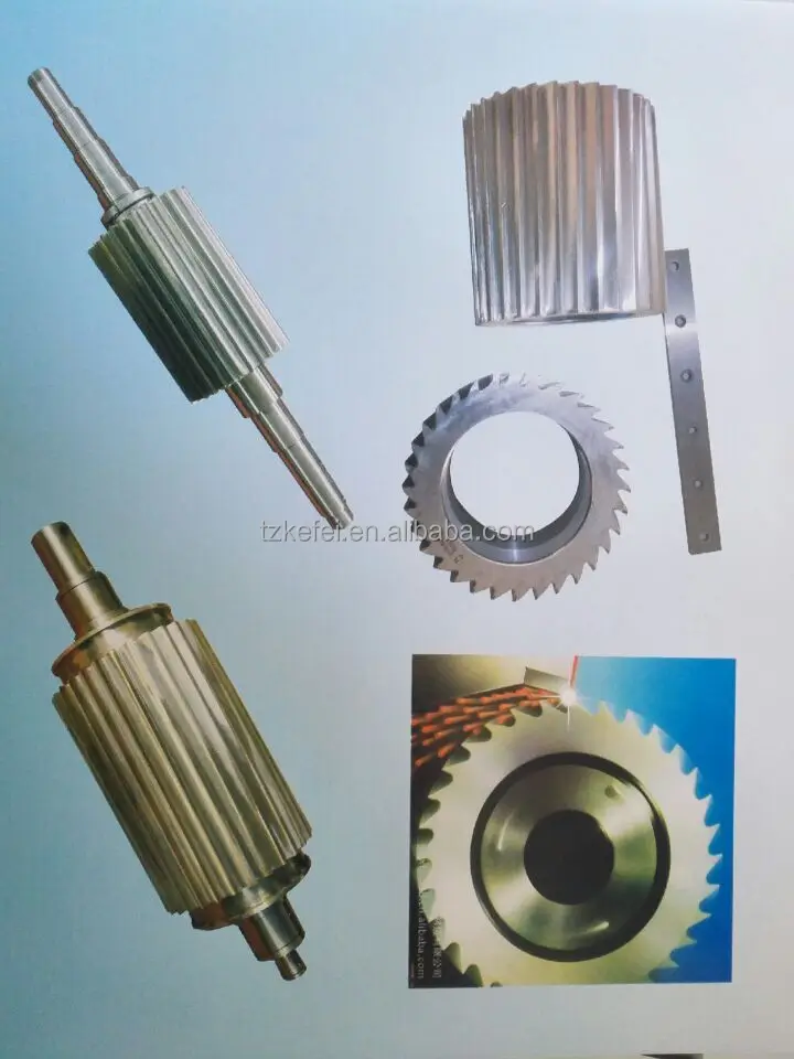 Rotate knife for cutting strand used in plastic recycling line