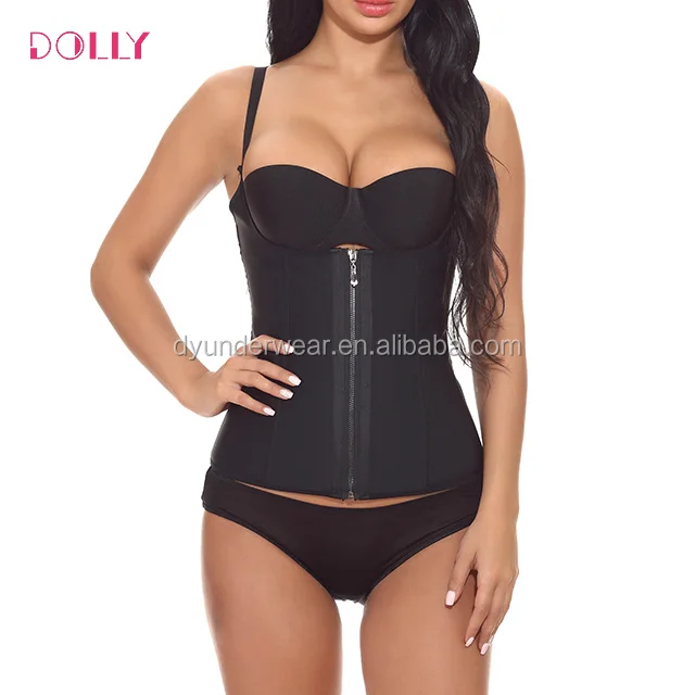 Boned Corset Waist Trainer Body Shaper Women Latex Waist Cincher Fat Burner Slimming