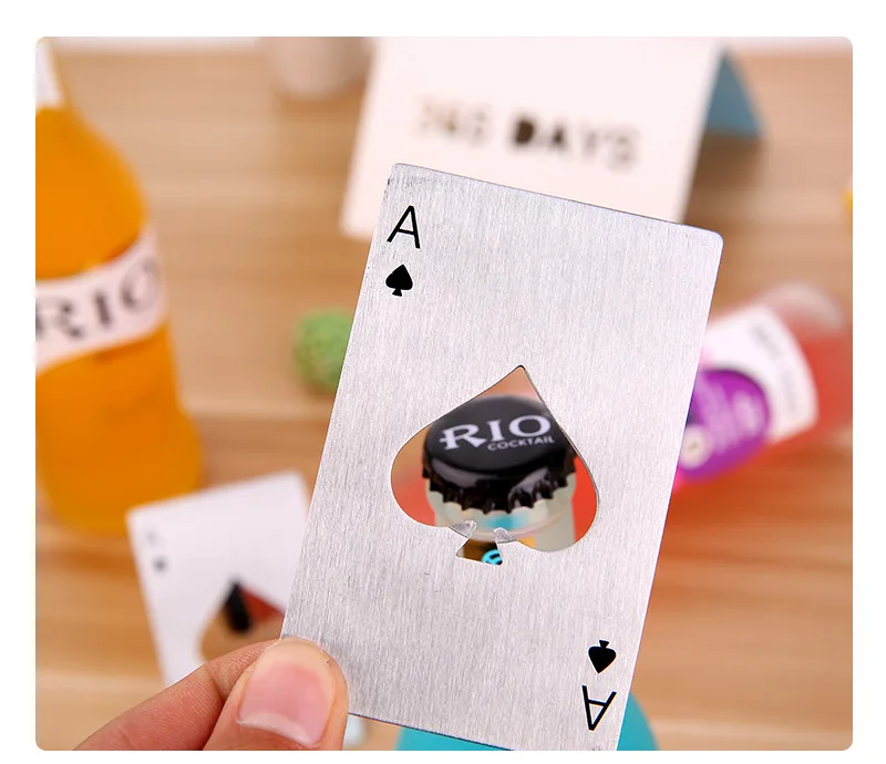poker card beer bottle opener metal credit card bottle opener