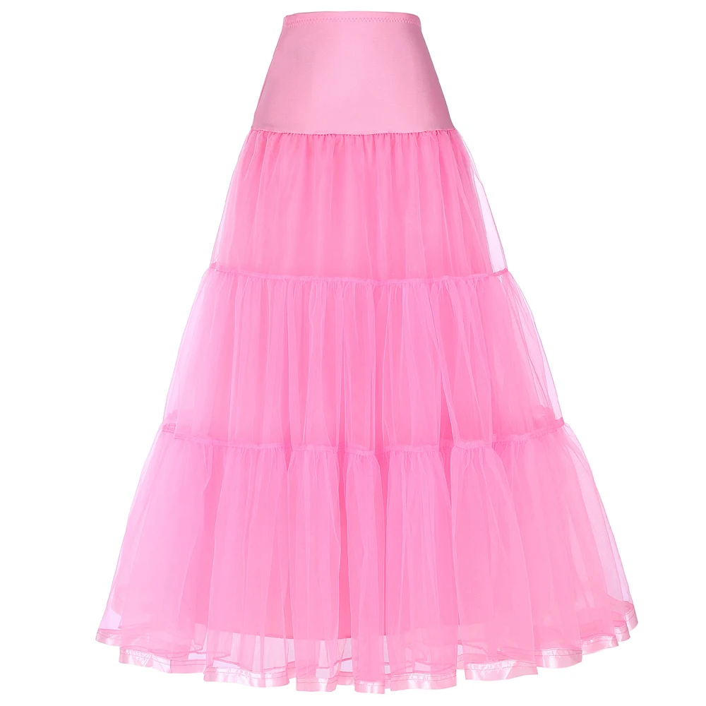 Grace Karin, женские ботильоны в ретро стиле, кринолин розовый Нижняя юбка для винтажное платье CL010421-5