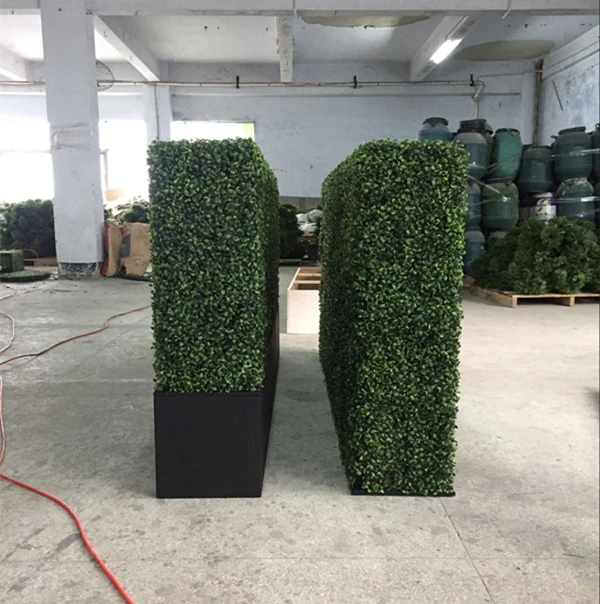 Artificial boxwood topiary grass hedge green wall for garden use
