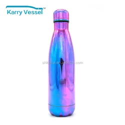 Stainless steel water bottle 500ml 750ml thermos cola shape vacuun flask water bottle