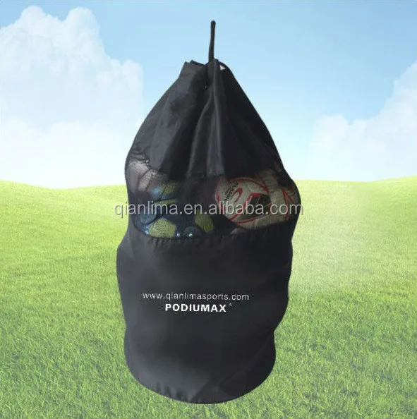 Drawstring mesh soccer ball bag