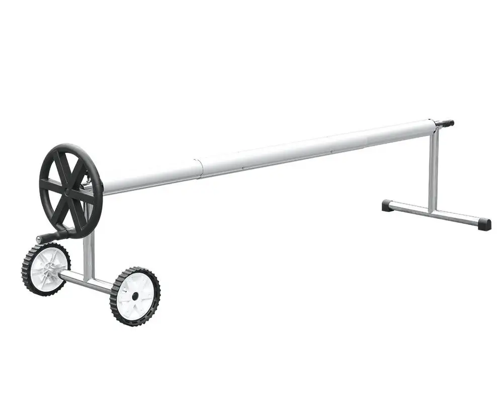
Cleanwell Wholesale High Quality swimming pool stainless steel cover reel with aluminum pole roller 