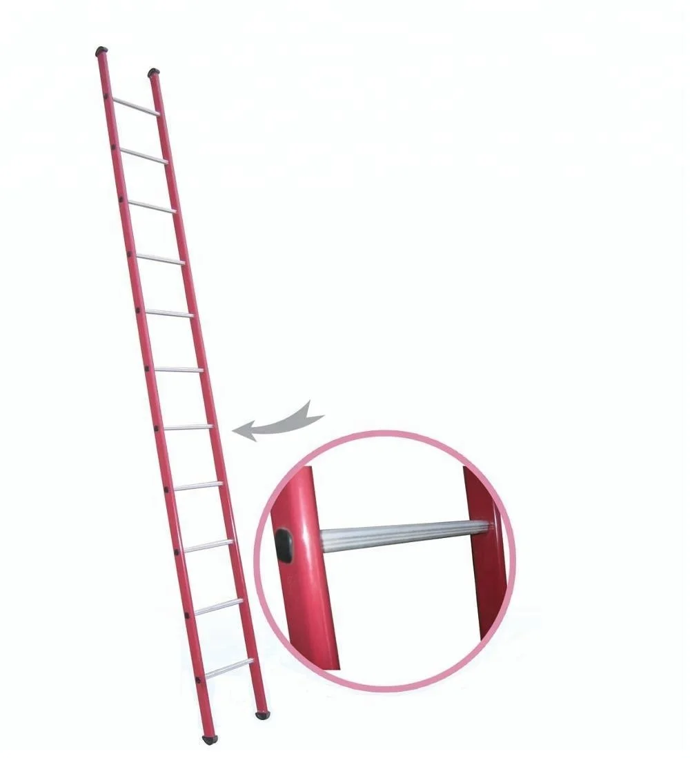 7Metre Orange and Galvanized Straight steel Single  Scaffolding Ladder