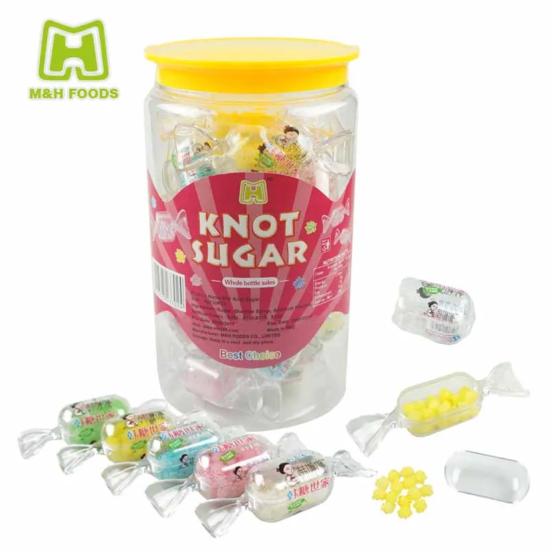 6g Colorful Knot Star Shaped Granulated Hard Candy in Bottles