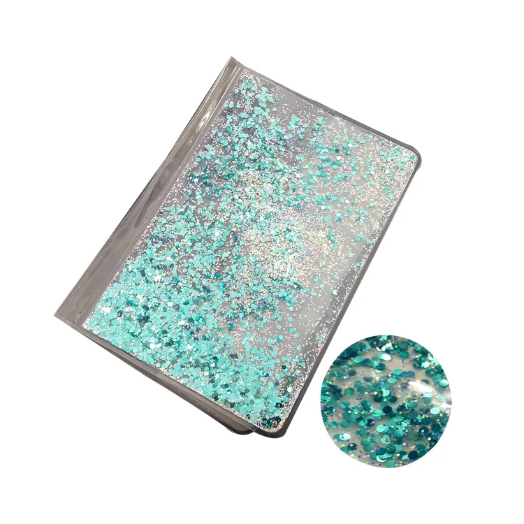 Wholesale sequin clear transparent waterproof school plastic pvc book cover
