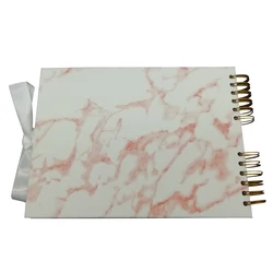 Marble Print PU Leather Spiral Binding DIY Recordable Photo Album For Baby