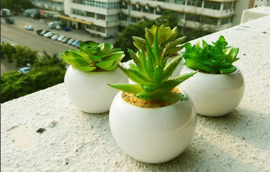 LMDArtificial Succulent Plants Green Unpotted Faux Flower Succulents Mini Echeveria Picks Bulk Stems for Home Indoor Decoration