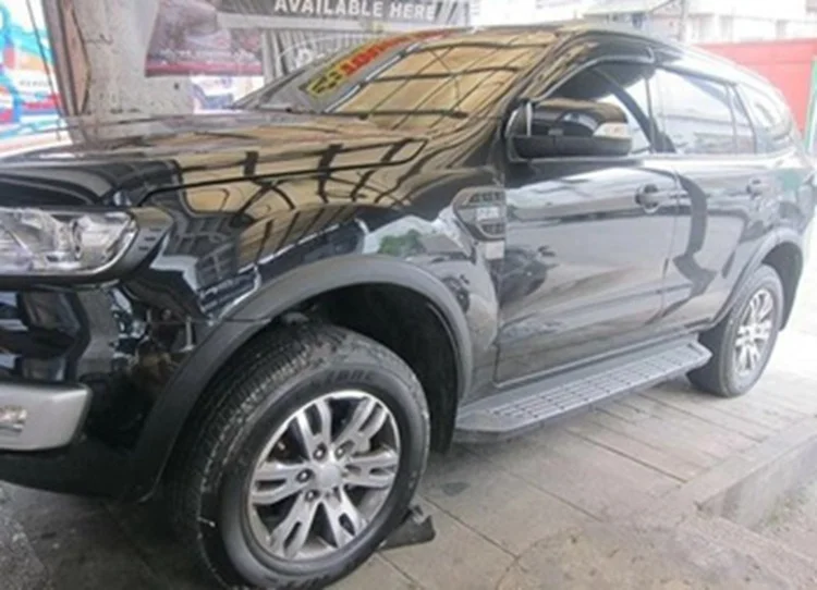 SUV accessories abs plastic matte black slim fender flare for everest 2015+