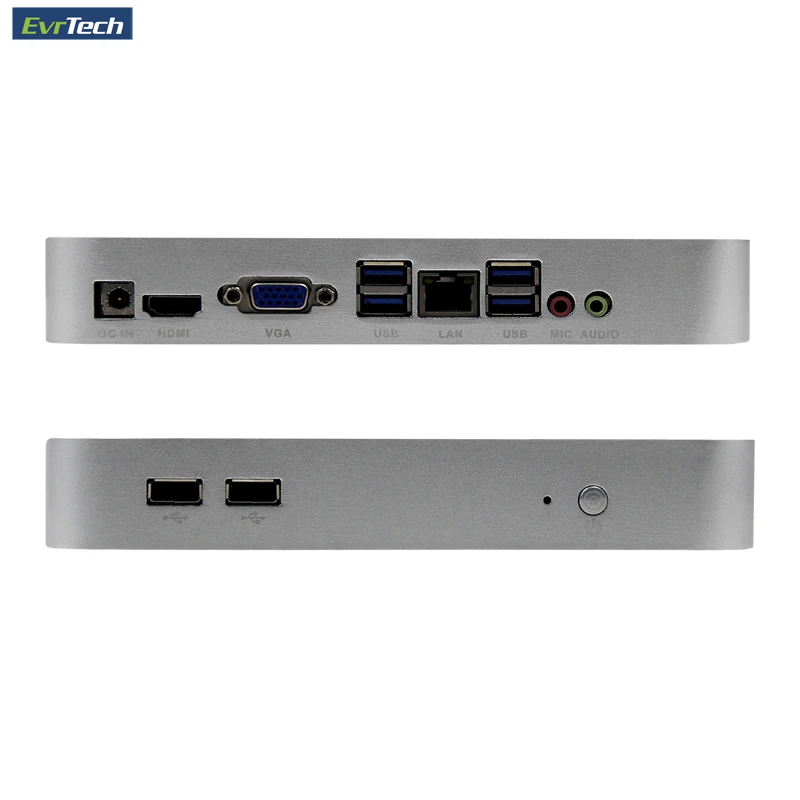 Fanless NUC HTPC core i5-5300U mini desktop pc with 4G Ram and 256G SSD