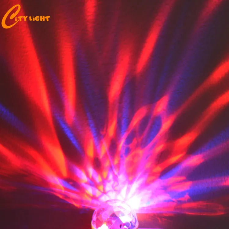 Christmas gift ,3W 4 LEDs Mini LED USB RGB Magic Ball Music Sound Control KTV DJ Disco Light Stage Lamp Effect Light
