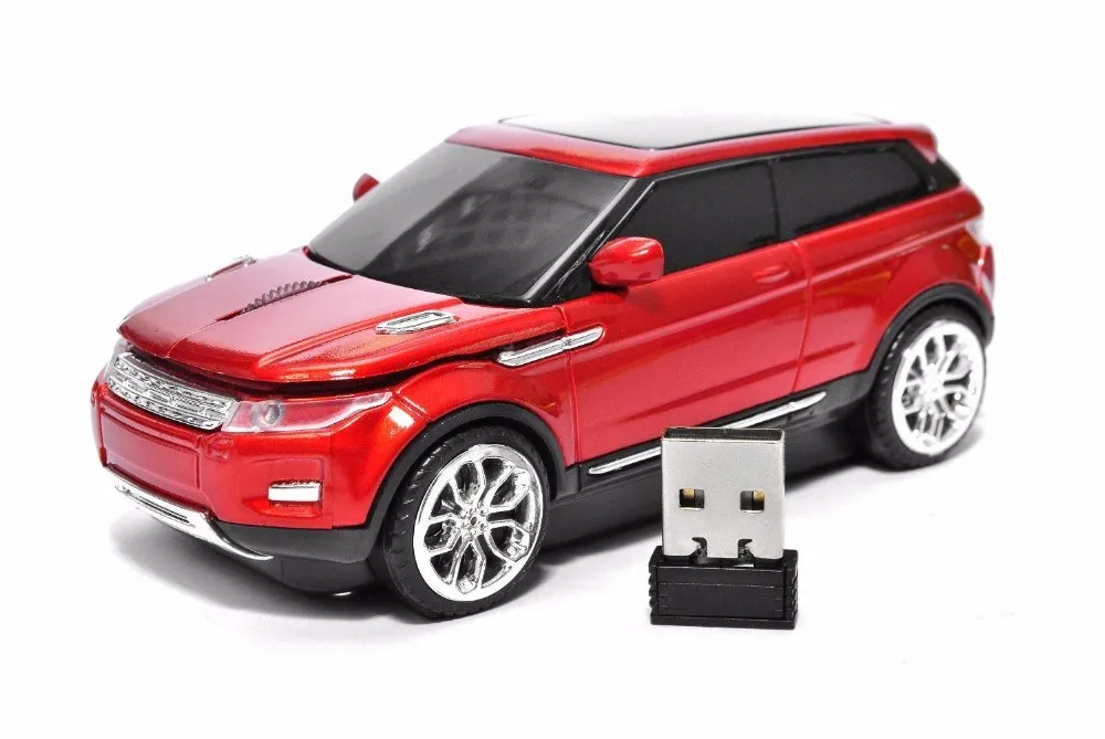 Cool LED Headlights Optical Sports Car Wireless Mouse