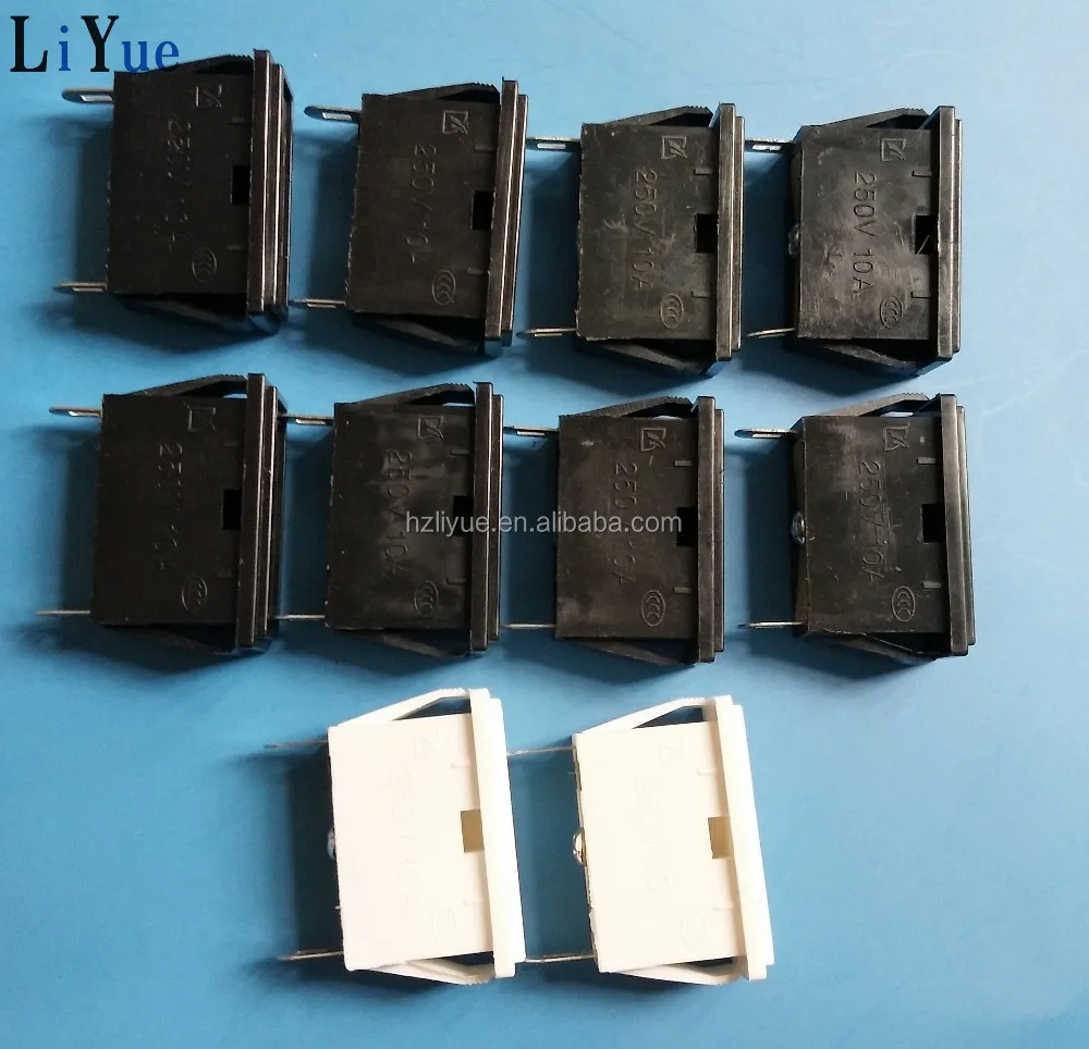 10 x EU US 2 Pin Panel Mount Power Socket Receptacle AC 250V 10A Black