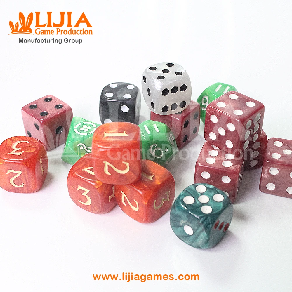High quality durable customized engraving game plastic wooden polyhedral granite custom dices