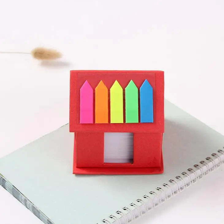 2 types creative house shaped customize the color memo pad