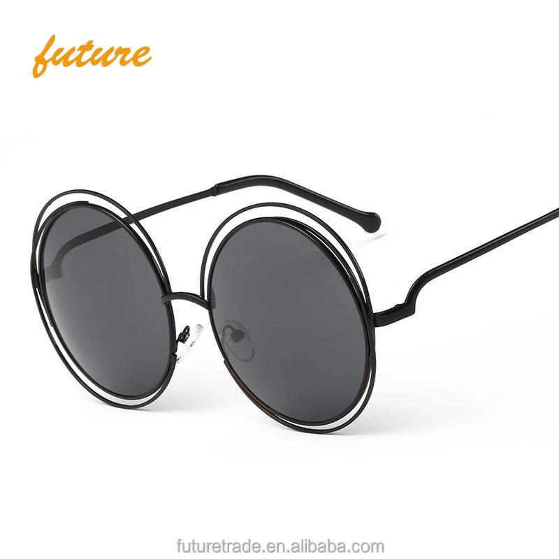 
Ladies Oversized Mirror Round Sunglasses Women Vintage Brand Design Shades Oculos Female Retro Sun Glasses 