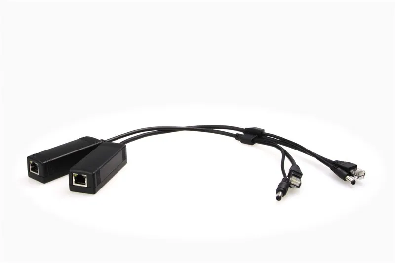 Пассивное питание через Ethernet PoE адаптер Инжектор + Сплиттер Комплект 5 в 12 В 24