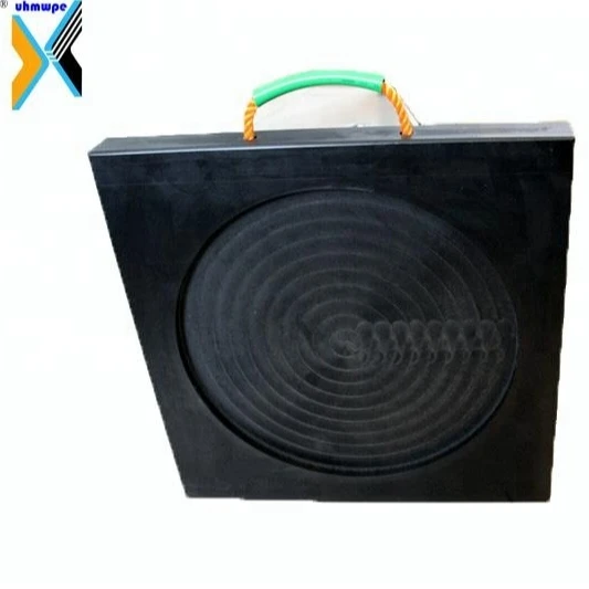 Long life safety composite UHMWPE polyethylene outrigger pads/jack pads