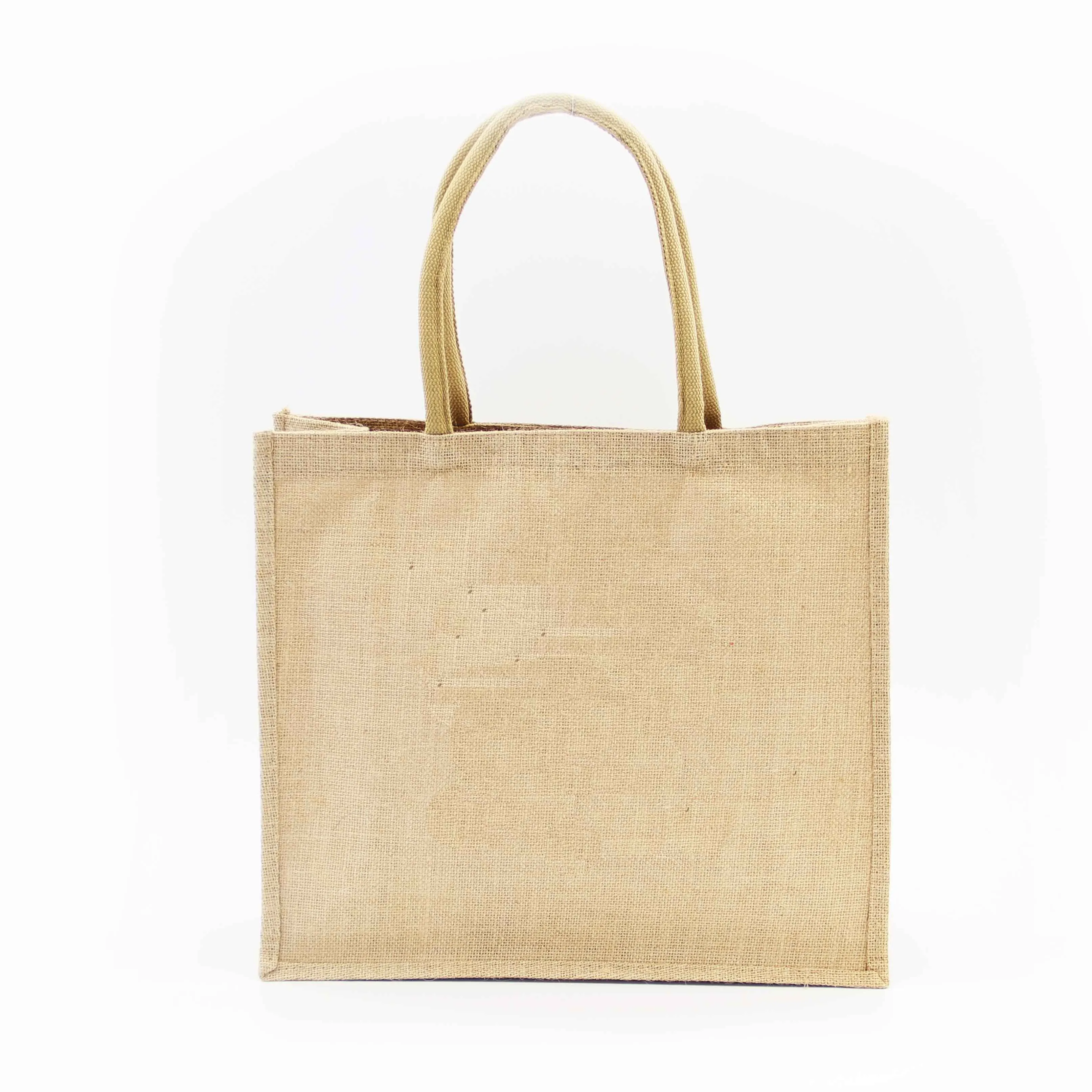 2021 custom wholesale reusable jute shopping bag large capacity logo folding shopping bag