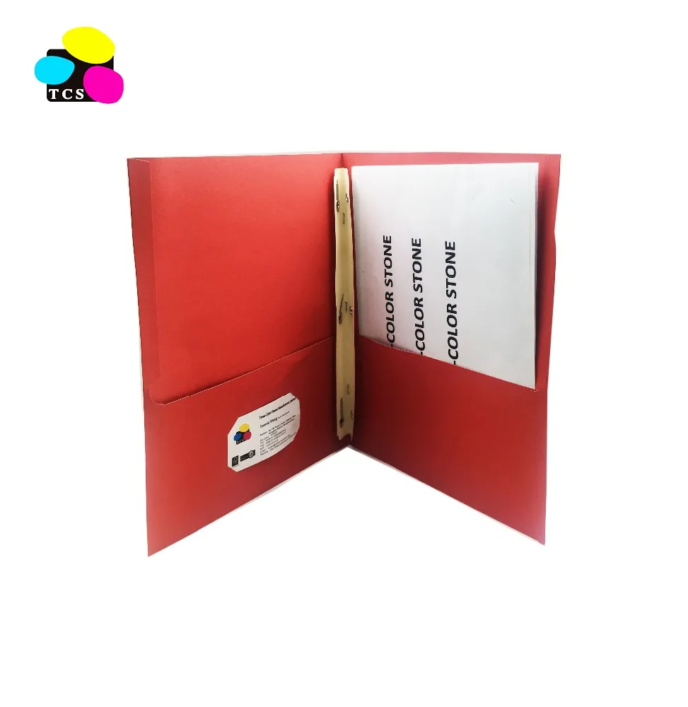 
File Folder A4 Paper Folder Portfolio Folder with Two Pockets, Assorted Colors, 100/box 