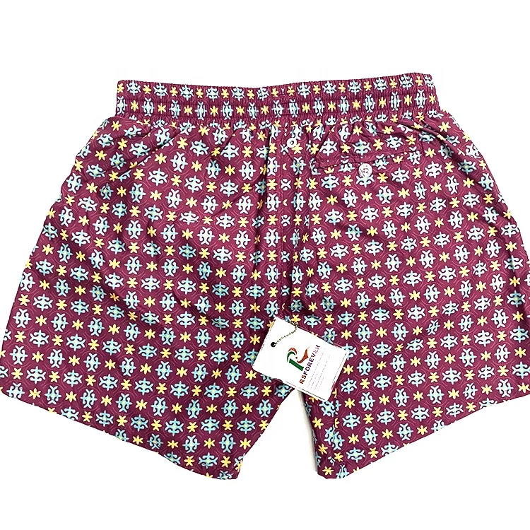 Printing Fashion Elastic Waistband Custom Sublimation Print Board Shorts For Men Waterproof Swim Trunks