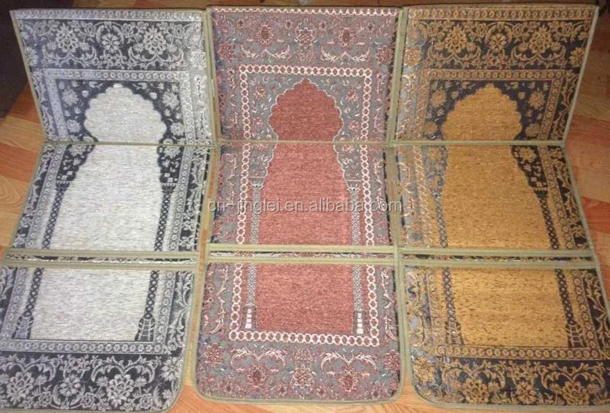 
prayer mat muslim with backrest & pocket 