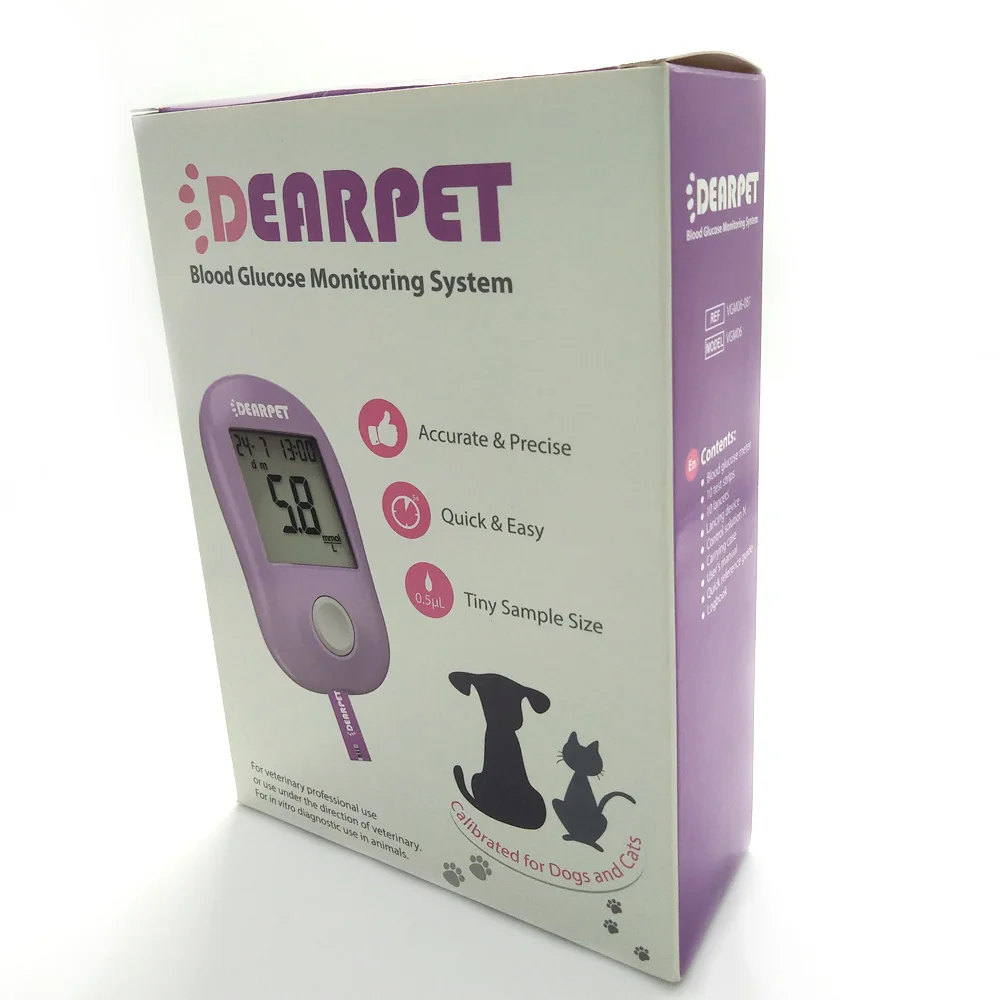 Health caring in vitro test strips blood glucose meter for pet