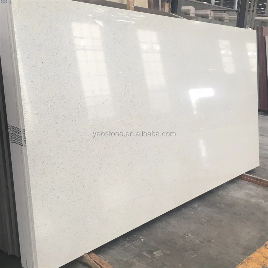 
glacier white silica quartz stone sheet 