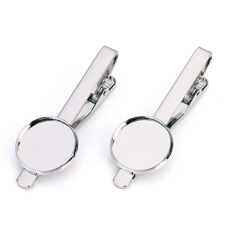 Медный зажим для галстука серебряного цвета с круглыми зажимами 16 18 20 мм, основа для кабошона для мужчин