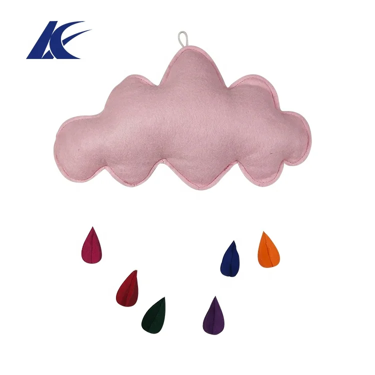 
Wholesale Non-Woven Felt Cloud Raindrops 3D Pendant For Scene Layout Three-Dimensional Ornaments 