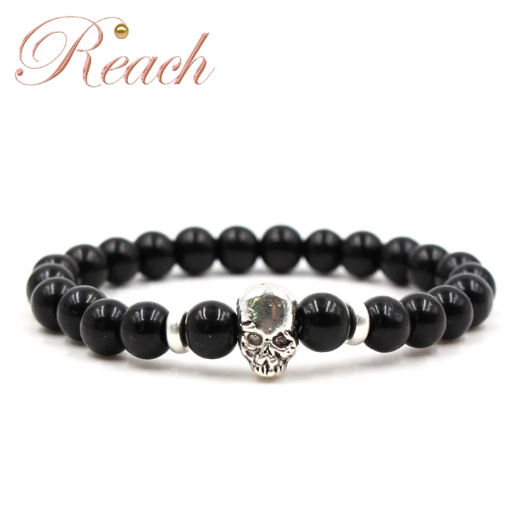 R.GEM. Customized Skull knight Lion Head Beaded Bracelet