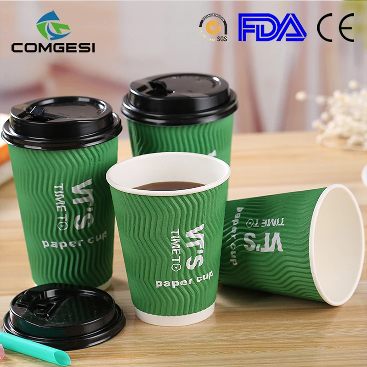 
Wholesale top quality insulated 12 oz black coffee paper cup for party disposable logo printing free sample factory price 