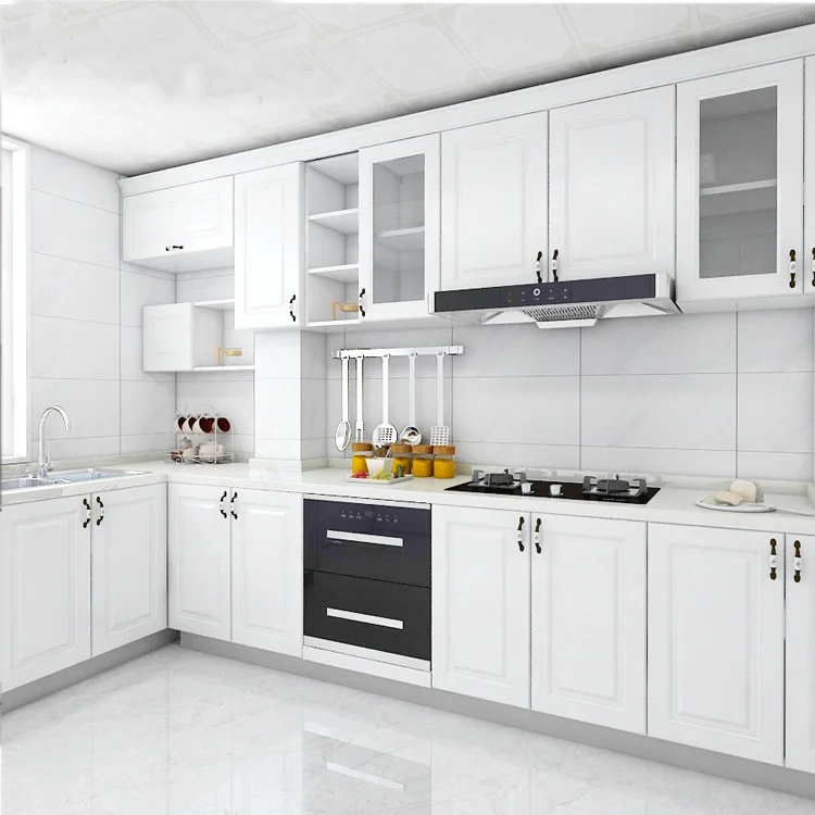 Apartment Kitchen Cabinets Collection solid wood Soft Close and shaker door of China