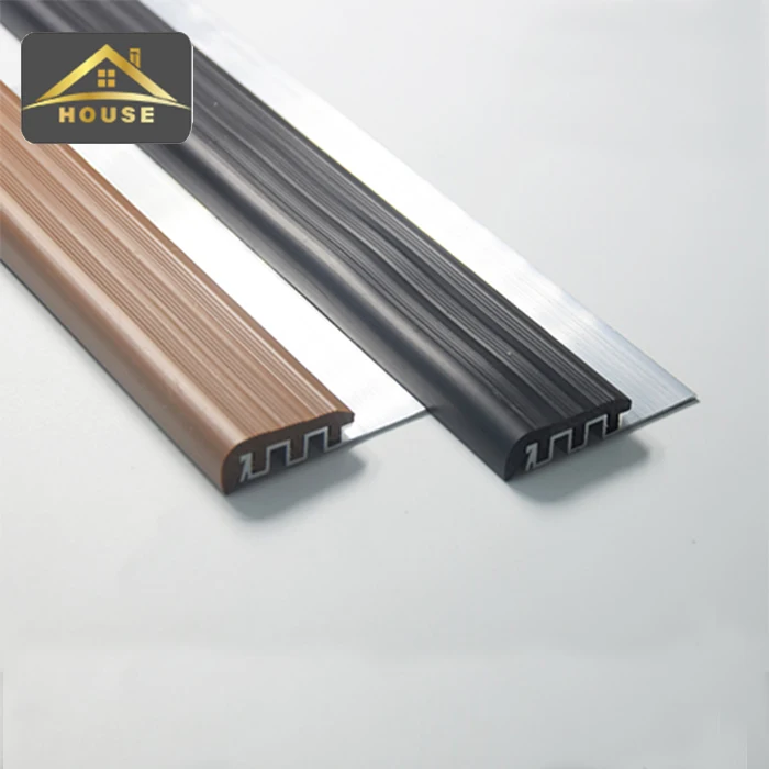 Bathroom design metal edging strips trim for step floor tiles in silver colour