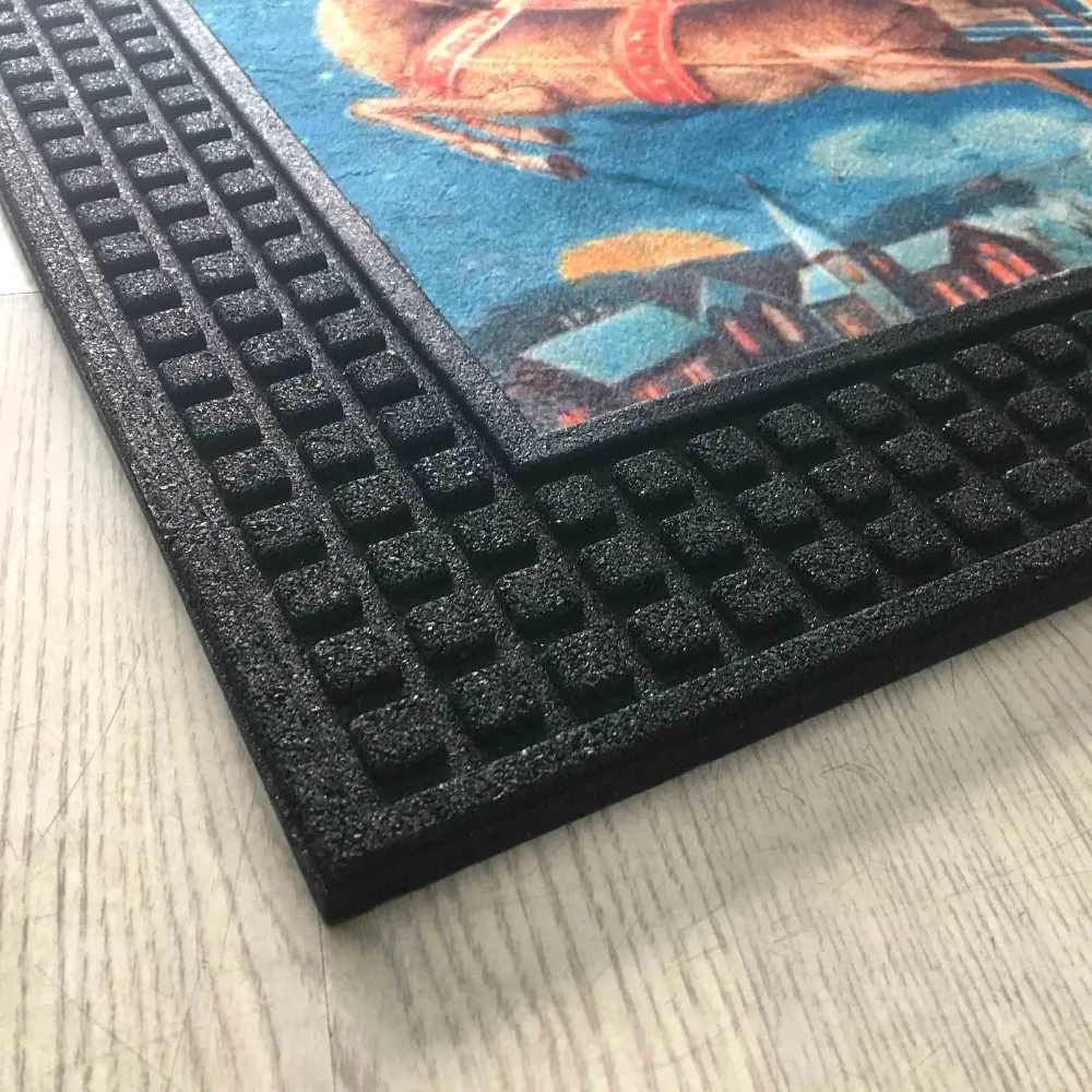 LED Music Light Halloween Christmas Doormats Door Mats with LED Lights