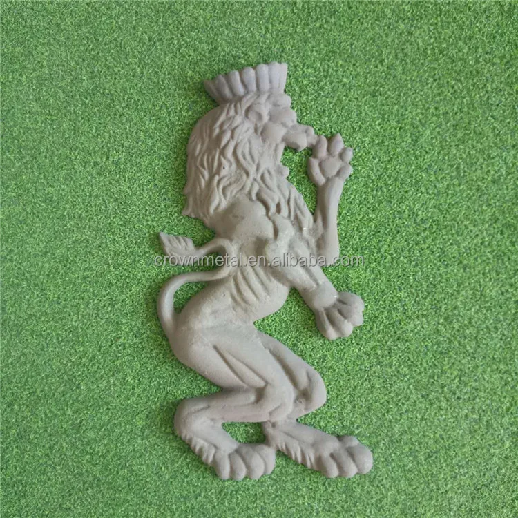 cast iron parts wrought iron arts and crafts lion metal gate decoration